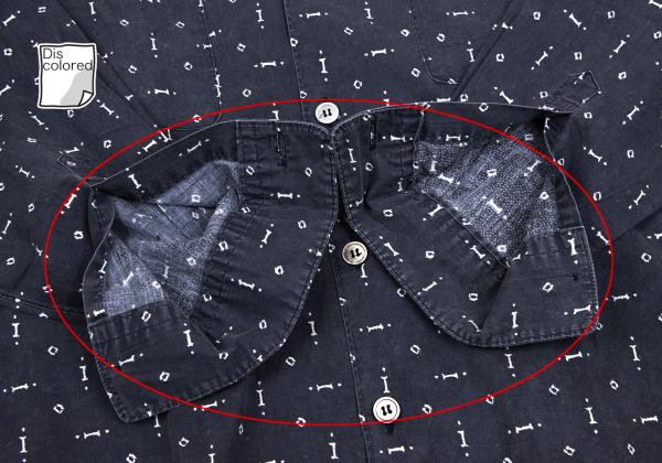 COMME des GARCONS HOMME All-Over Print Shirt Navy Size M