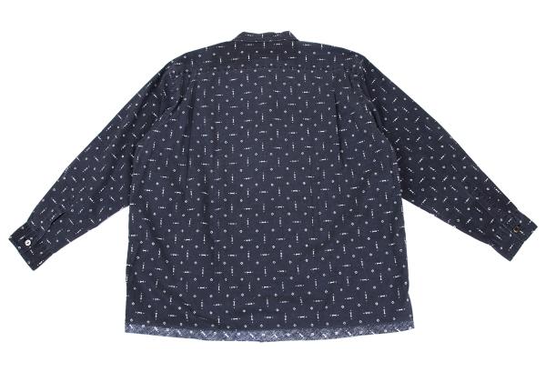 COMME des GARCONS HOMME All-Over Print Shirt Navy Size M