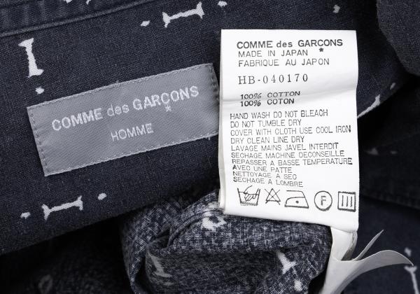 COMME des GARCONS HOMME All-Over Print Shirt Navy Size M