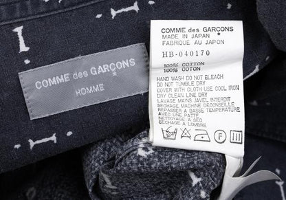 COMME des GARCONS HOMME All-Over Print Shirt Navy Size M