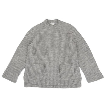 Y's for men Wool Patch Pocket Knit Sweater Gray Size M