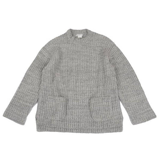 Y's for men Wool Patch Pocket Knit Sweater Gray Size M