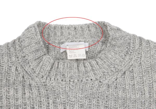 Y's for men Wool Patch Pocket Knit Sweater Gray Size M