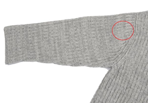Y's for men Wool Patch Pocket Knit Sweater Gray Size M