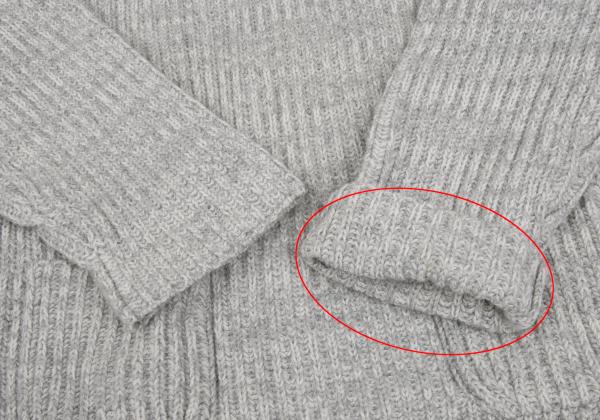 Y's for men Wool Patch Pocket Knit Sweater Gray Size M