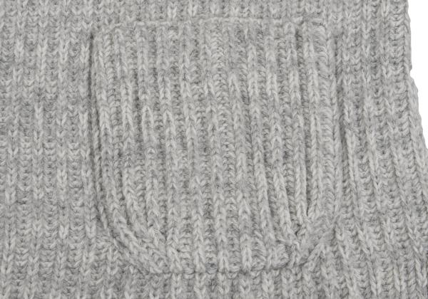 Y's for men Wool Patch Pocket Knit Sweater Gray Size M
