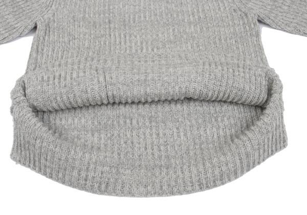 Y's for men Wool Patch Pocket Knit Sweater Gray Size M