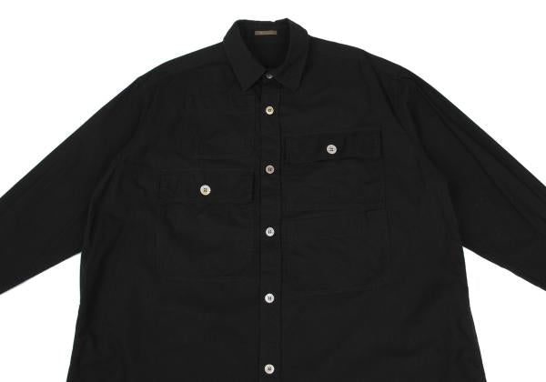 Y's for men Multi-Pocket Cotton Shirt Black Size M
