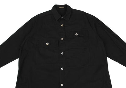 Y's for men Multi-Pocket Cotton Shirt Black Size M