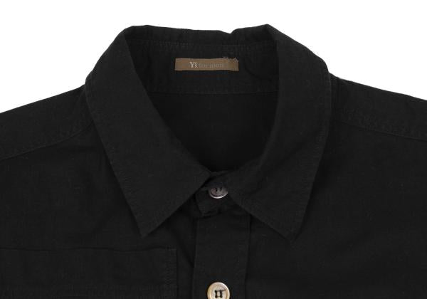 Y's for men Multi-Pocket Cotton Shirt Black Size M