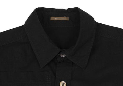 Y's for men Multi-Pocket Cotton Shirt Black Size M