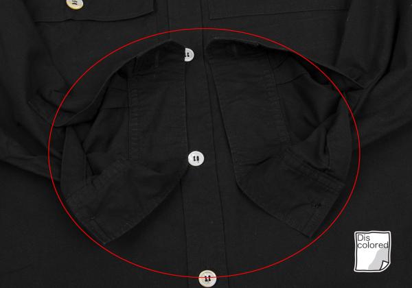 Y's for men Multi-Pocket Cotton Shirt Black Size M