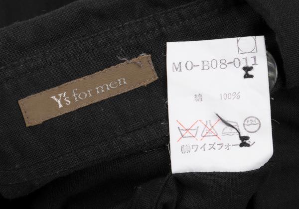 Y's for men Multi-Pocket Cotton Shirt Black Size M