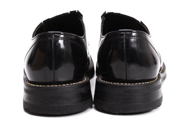 COMME des GARCONS HOMME Black Leather Slip-Ons Size 25.5cm