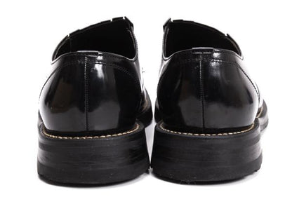 COMME des GARCONS HOMME Black Leather Slip-Ons Size 25.5cm