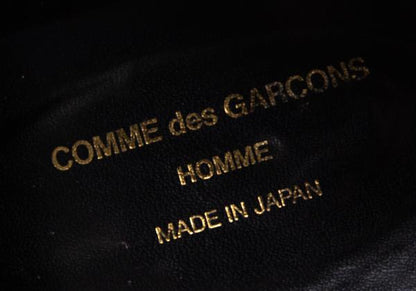 COMME des GARCONS HOMME Black Leather Slip-Ons Size 25.5cm