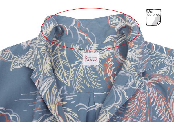 Papas Blue Multi Drawing Print Aloha Shirt Size M