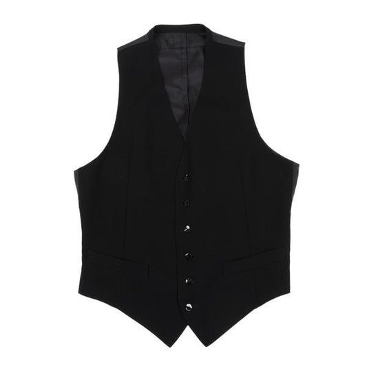 Jean Paul GAULTIER HOMME Wool Gilet Vest Black Size 48