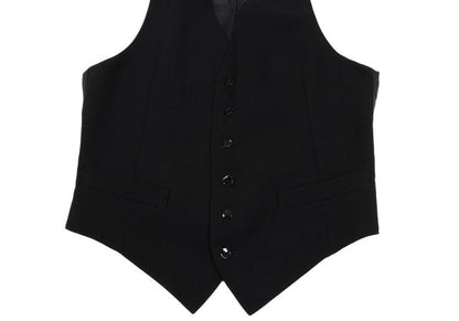 Jean Paul GAULTIER HOMME Wool Gilet Vest Black Size 48