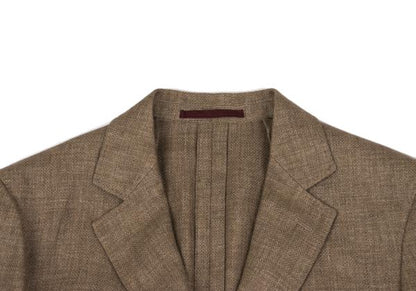 Papas Linen Wool 3-Button Jacket Brown Size S
