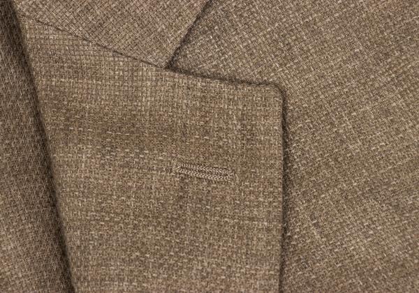 Papas Linen Wool 3-Button Jacket Brown Size S