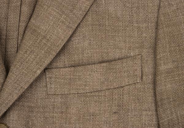 Papas Linen Wool 3-Button Jacket Brown Size S