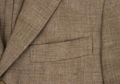 Papas Linen Wool 3-Button Jacket Brown Size S