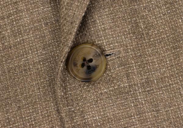 Papas Linen Wool 3-Button Jacket Brown Size S