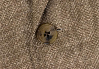 Papas Linen Wool 3-Button Jacket Brown Size S