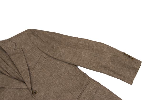 Papas Linen Wool 3-Button Jacket Brown Size S