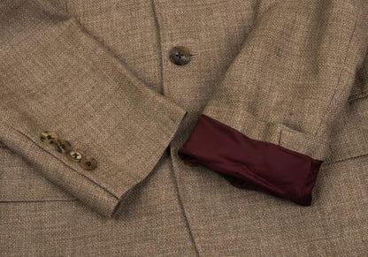 Papas Linen Wool 3-Button Jacket Brown Size S