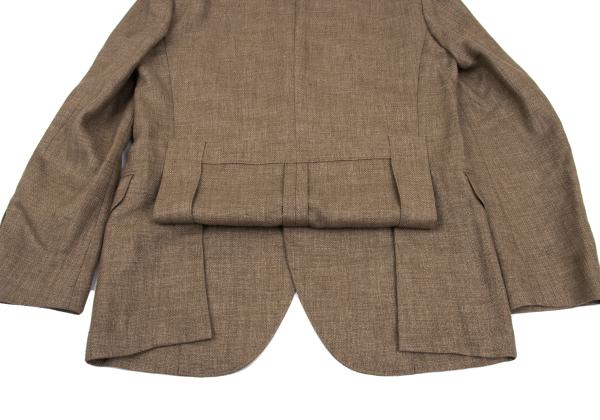 Papas Linen Wool 3-Button Jacket Brown Size S