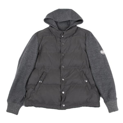 Papas Hybrid Hooded Down Vest Greige Size M