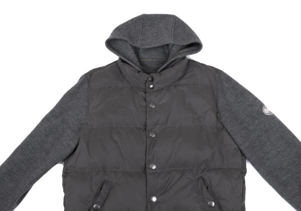 Papas Hybrid Hooded Down Vest Greige Size M
