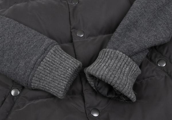 Papas Hybrid Hooded Down Vest Greige Size M