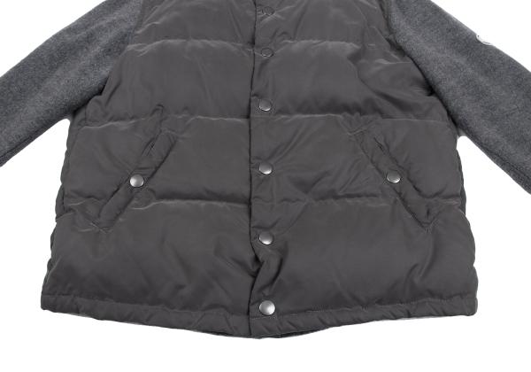Papas Hybrid Hooded Down Vest Greige Size M