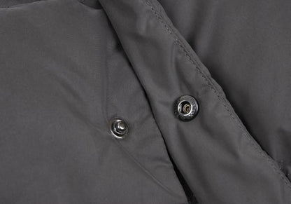 Papas Hybrid Hooded Down Vest Greige Size M