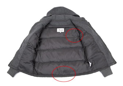 Papas Hybrid Hooded Down Vest Greige Size M