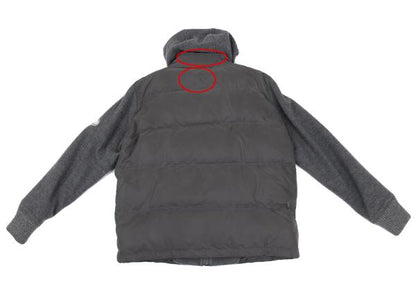Papas Hybrid Hooded Down Vest Greige Size M
