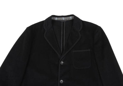 Papas Brushed Cashmere Piping Jacket Black Size 48M