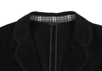 Papas Brushed Cashmere Piping Jacket Black Size 48M