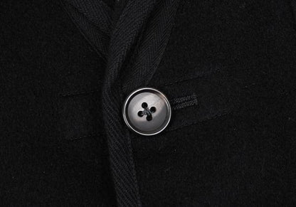Papas Brushed Cashmere Piping Jacket Black Size 48M