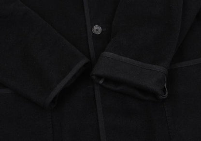 Papas Brushed Cashmere Piping Jacket Black Size 48M
