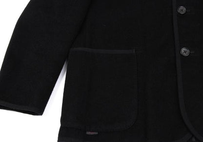 Papas Brushed Cashmere Piping Jacket Black Size 48M