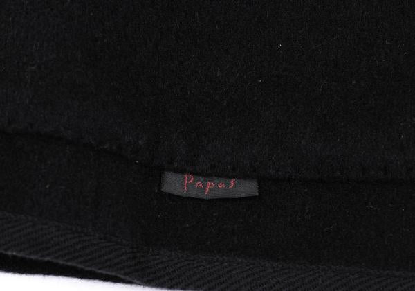 Papas Brushed Cashmere Piping Jacket Black Size 48M