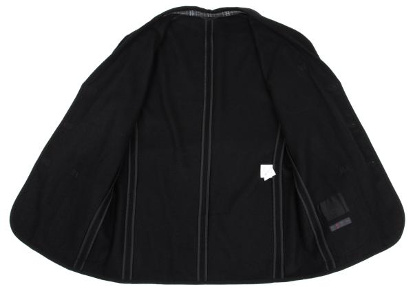 Papas Brushed Cashmere Piping Jacket Black Size 48M