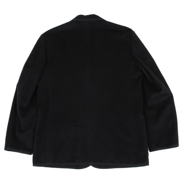Papas Brushed Cashmere Piping Jacket Black Size 48M