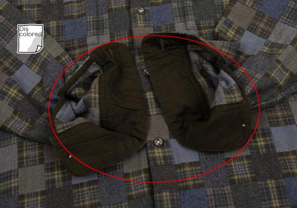 Papas Grey Check Block Flannel Hooded Shirt Hoodie Size 48M