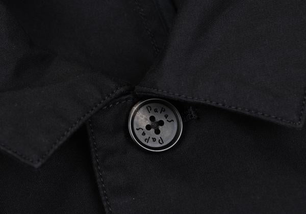 Papas Cotton Patch Pocket Shirt Jacket Black Size 48M