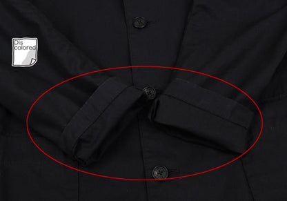 Papas Cotton Patch Pocket Shirt Jacket Black Size 48M